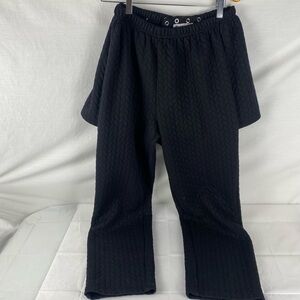 Silverts Adaptive Pants Black Snap Panel Caregiver Post Surgery Recovery